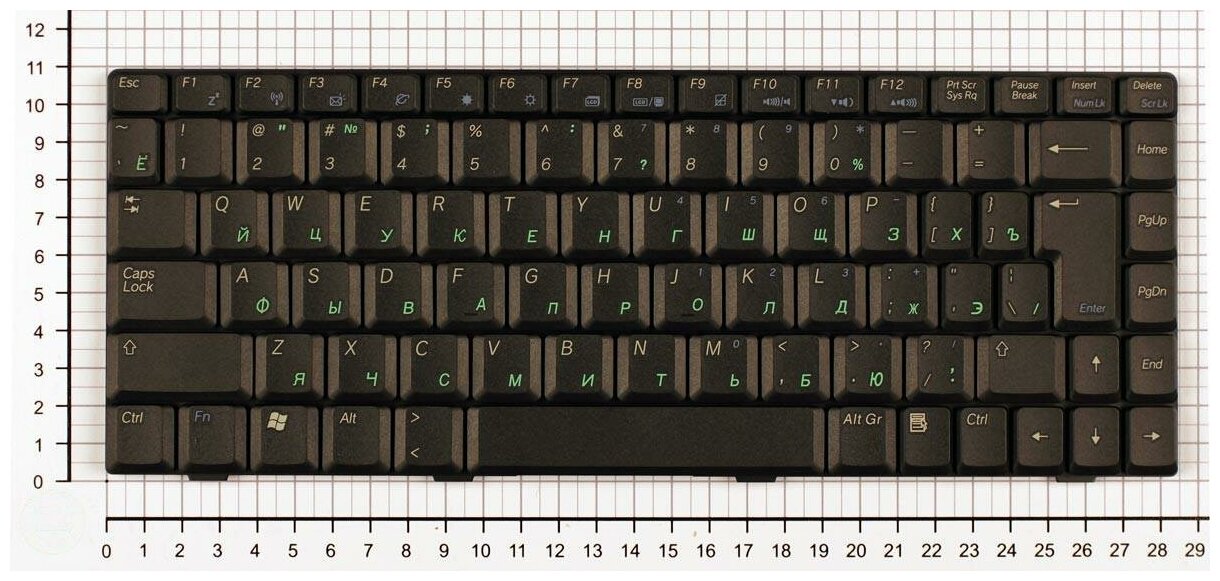 Клавиатура для ноутбука Asus W5F русская черная версия 1