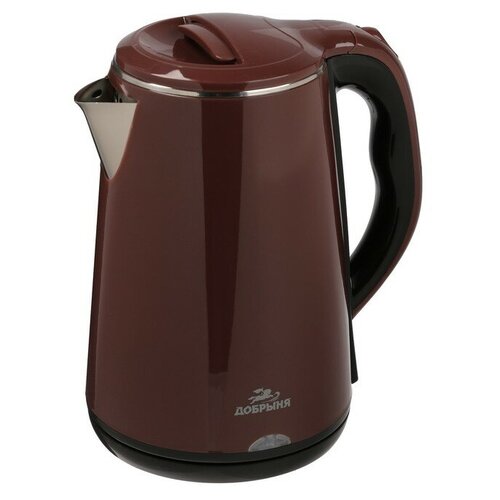Электрические чайники Добрыня Чайник электрический Добрыня DO-1235С пластик 28 л 2200 Вт коричневый 200000₽