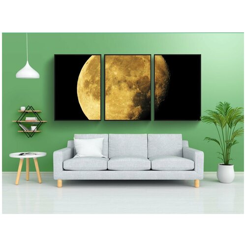 фото Набор модулных постеров для интерьера "суперлуна, луна, убывающая луна" 60x90 см. в тубусе, без рамки lotsprints