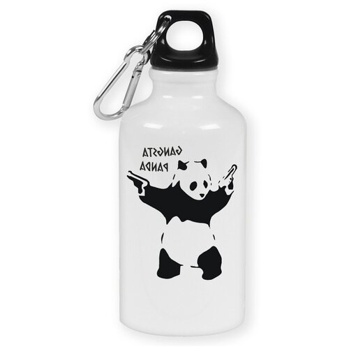Бутылка с карабином CoolPodarok Gangsta Panda (панда) бутылка с карабином coolpodarok панда взгляд