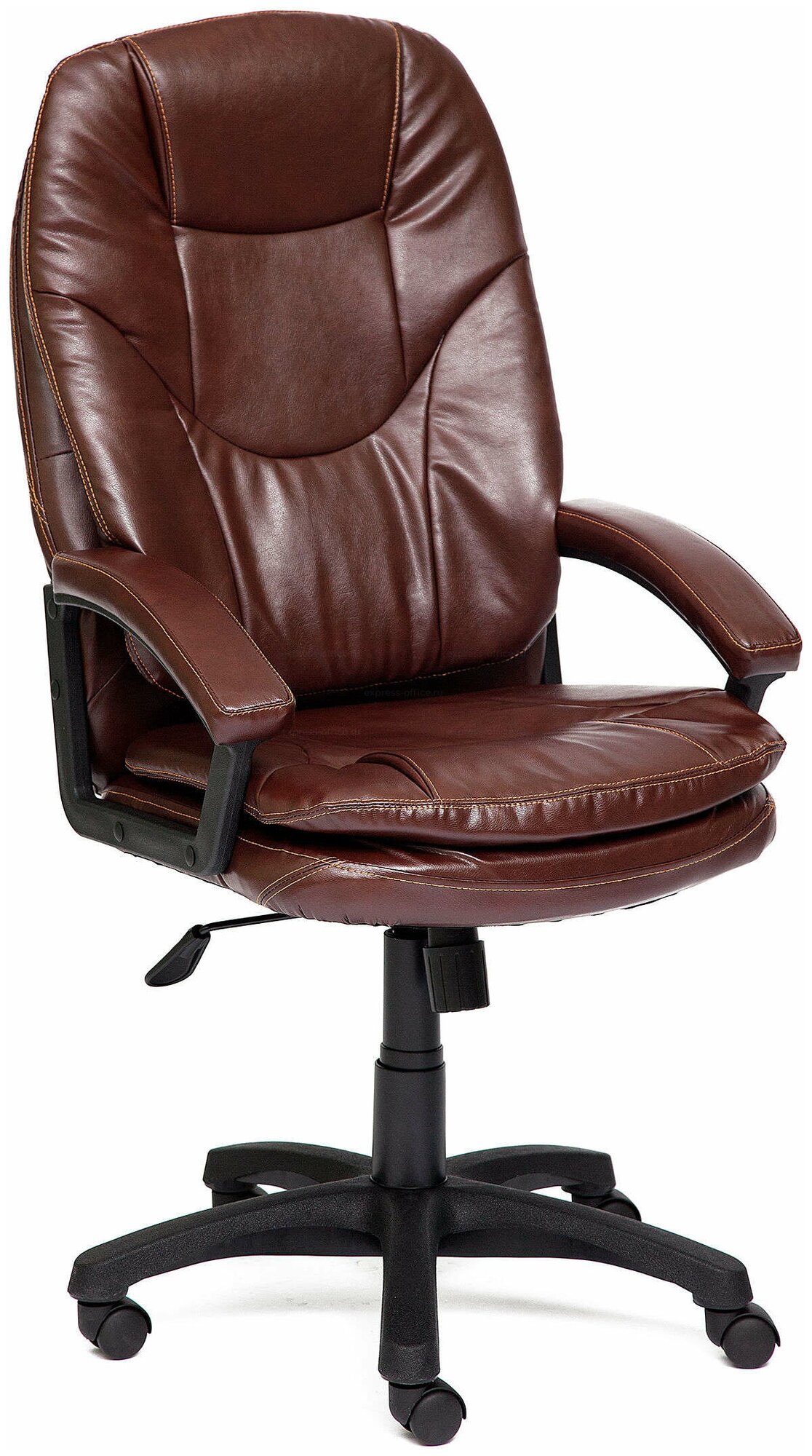 Кресло руководителя TETCHAIR COMFORT LT кож/зам, коричневый, 2 TONE