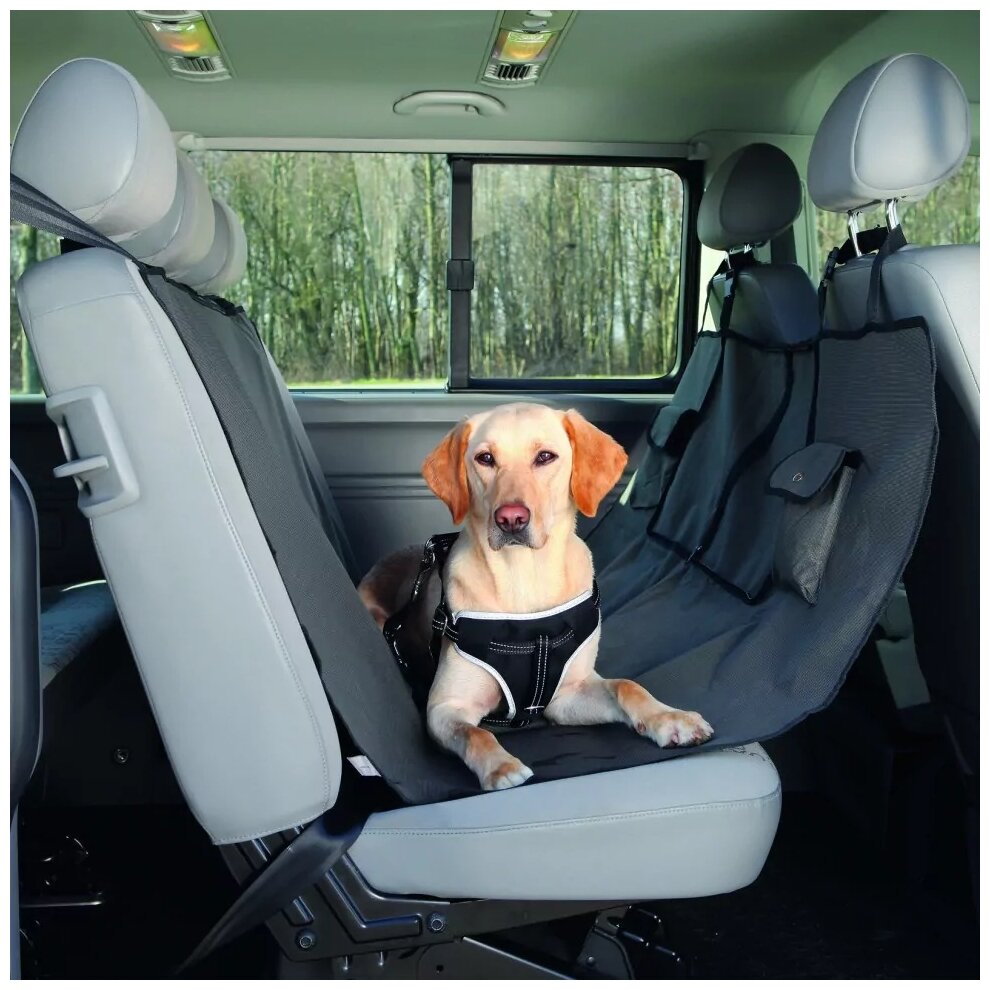 Trixie Подстилка автомобильная для собак всех размеров, 1,4х1,45 м, серая-коричневая - фото №2