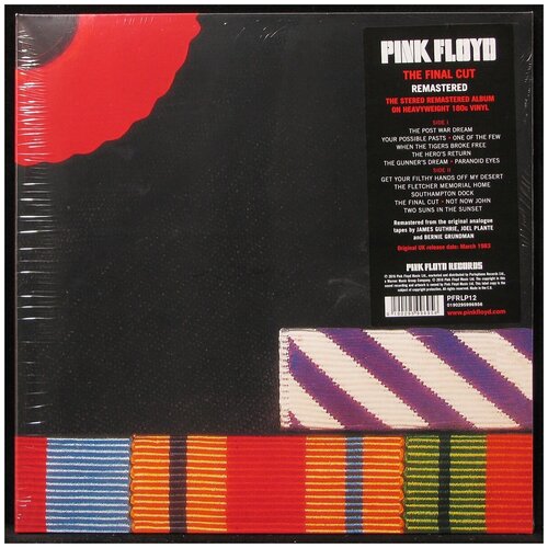 Виниловая пластинка Pink Floyd – Final Cut pink floyd meddle 180 gram black vinyl remastered 12 винил