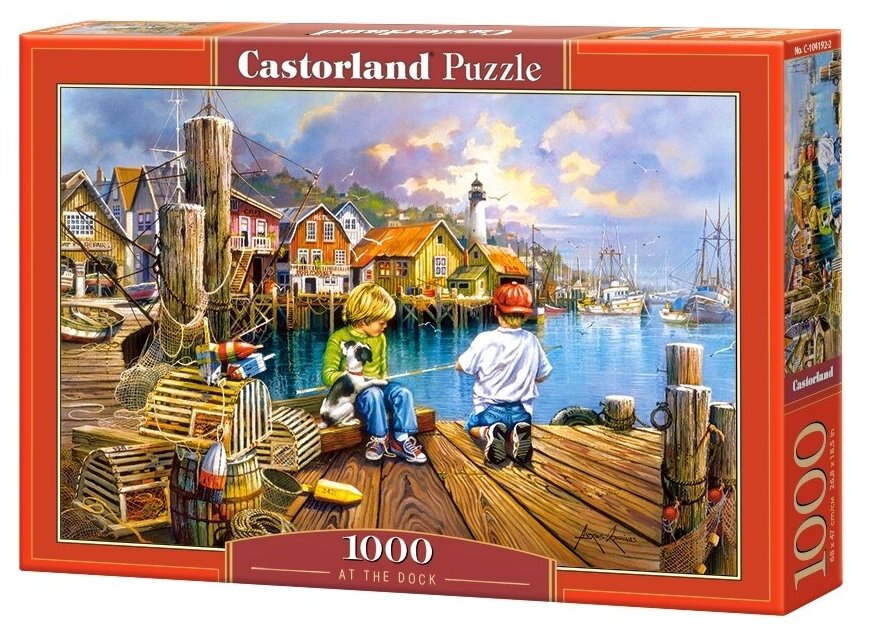 Puzzle-1000 Рыбалка на пристани Castorland - фото №1