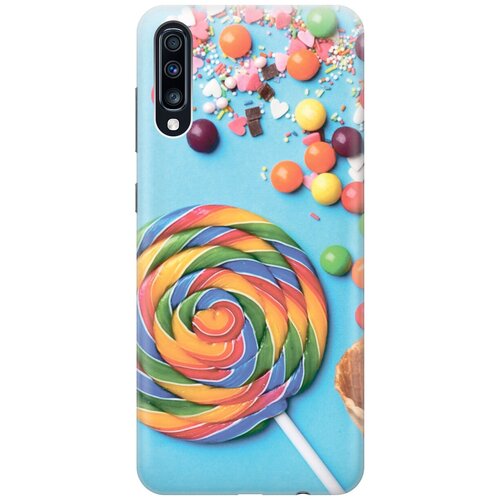 фото Силиконовый чехол на samsung galaxy a70 / a70s / самсунг а70 / а70 эс с эффектом блеска "разноцветный леденец gosso