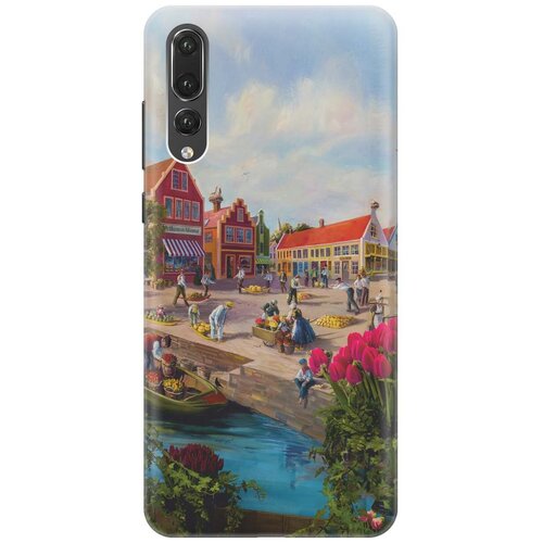 фото Re:pa накладка transparent для huawei p20 pro с принтом "старинный амстердам"