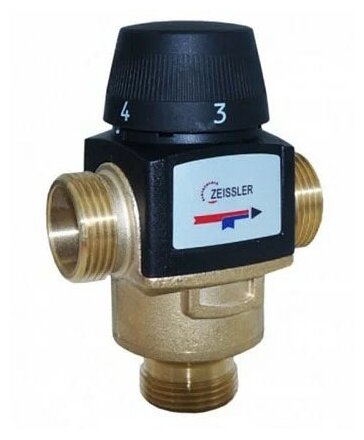 Трехходовой смесительный клапан термостатический ZEISSLER BL3110C04 муфтовый (НР) Ду 25 (1")