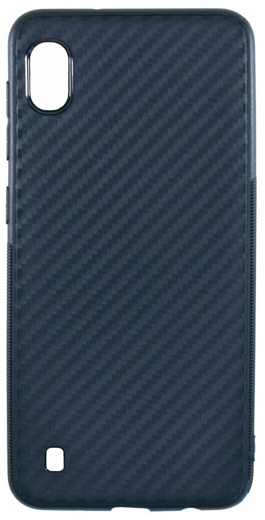 Силиконовый чехол для Samsung A10 (карбон, черный)