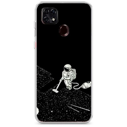 фото Силиконовый чехол "космонавт с пылесосом" на zte zte blade 20 smart / зте блейд 20 смарт case place