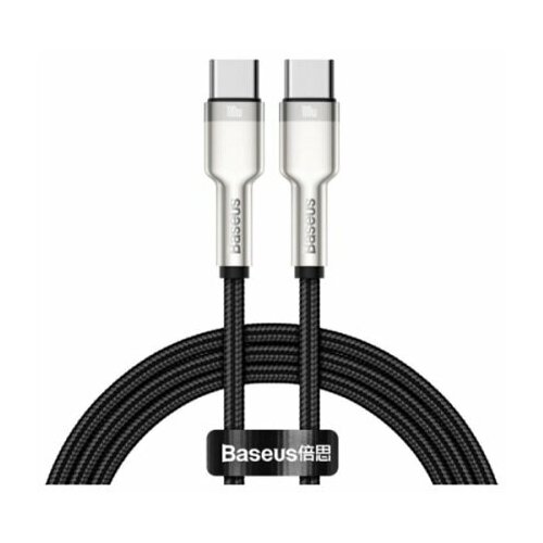 Кабель Baseus Cafule Series Metal Data Cable Type-C to Type-C 100W 1m (CATJK-C01, CATJK-C02, CATJK-C05, CATJK-C06) (black) кабель baseus cafule metal cable catjk c02 type c 100w 1m белый