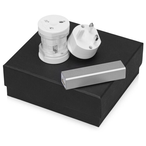 Подарочный набор Charge с адаптером и зарядным устройством серебристый 226500₽