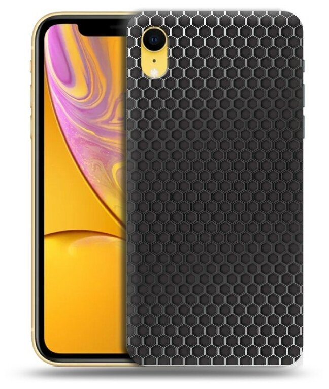 Дизайнерский силиконовый чехол для Iphone Xr Металл