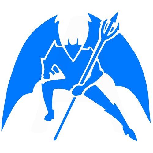 Наклейка декор DIABLO (16х16см, синяя) (#1330)