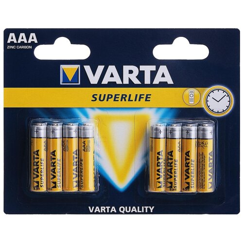 Батарейка VARTA SUPERLIFE AAA, в упаковке: 8 шт.