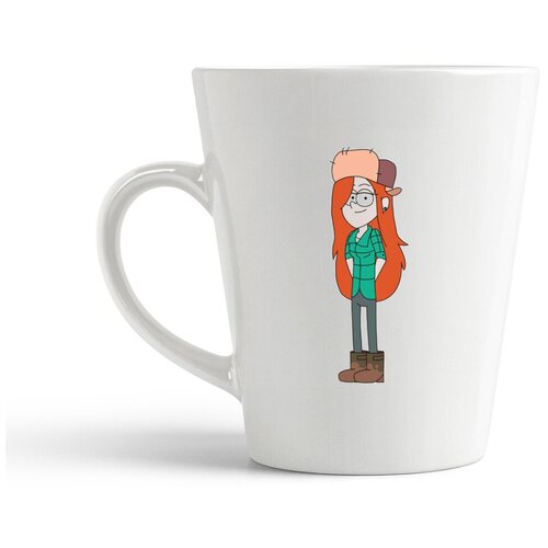 фото Кружка-латте coolpodarok мультфильмы гравити фолз венди gravity falls (рыжая девочка с руками за спиной)