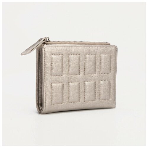 фото Кошелёк на кнопке, цвет серебристый нет бренда