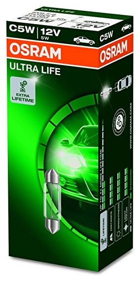 Лампа C5W 5W 12V SV8,5-8 5XFS10 LF ULTRA LIFE OSRAM 6418ULT