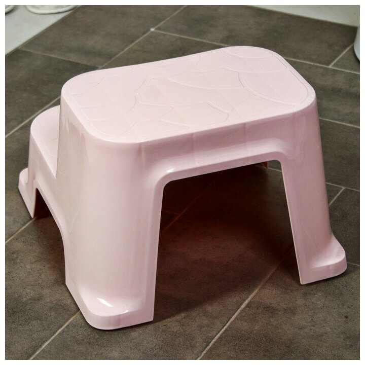 Табурет-подставка детский, цвет светло-розовый - фотография № 15