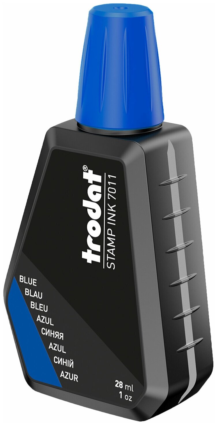 фото TRODAT Краска штемпельная trodat, синяя, 28 мл, на водной основе, 7011с