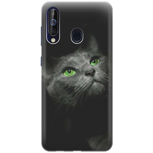 Силиконовый чехол Зеленоглазая кошка на Samsung Galaxy A60 / M40 / Самсунг А60 / М40
