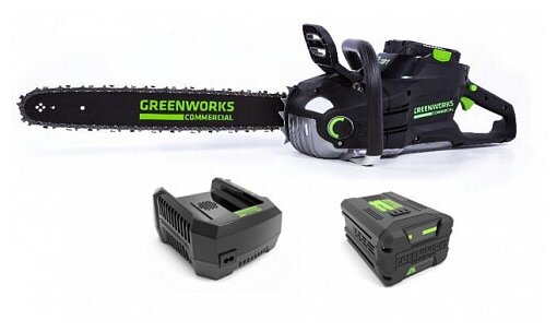 Цепная пила аккумуляторная Greenworks GC82CS25, 82V, 46 см, бесщеточная, с 1хАКБ 2.5 А.ч. и ЗУ 2007507UA - фотография № 2