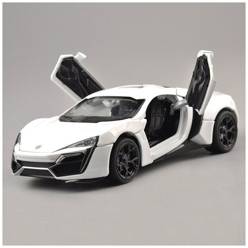 Машинка металлическая инерционная Lykan Hypersport (Ликан ГиперСпорт) 21 см (1:24) белай