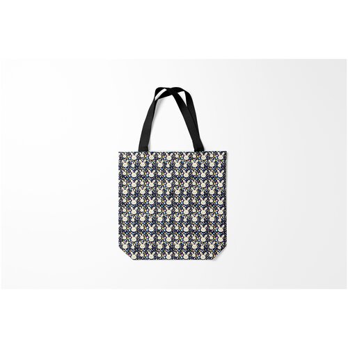 фото Сумка-шоппер / 40х40 см / популярные иллюстрации / голова животного зайцы burnettie