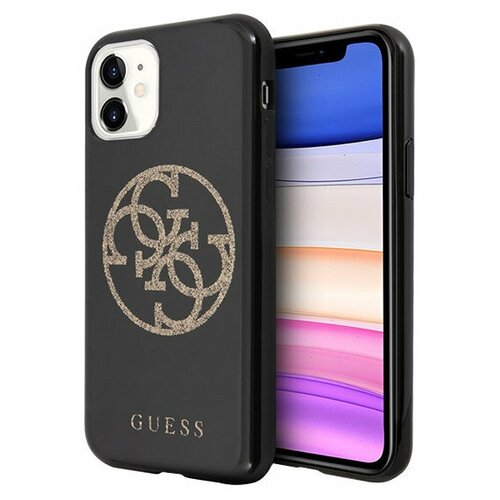 фото Guess чехол guess 4g circle logo hard tpu для iphone 11, черный