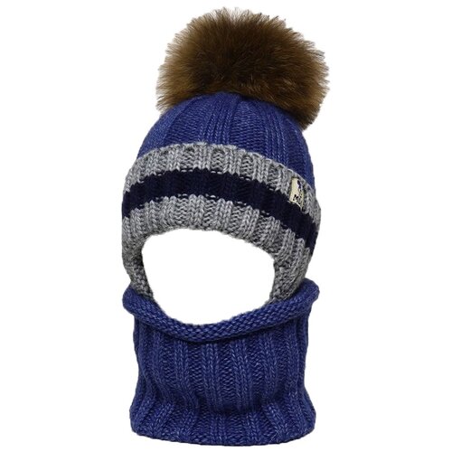 фото Комплект шапка и снуд madlen (размер 50-52 см)арт.21_1276 089 джинсовый