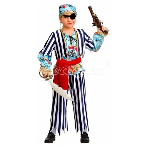 фото Батик карнавальный костюм «пират сказочный», сатин, размер 32, рост 122 см