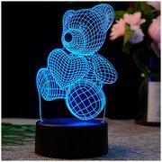 Светодиодный декоративный ночник / Прикроватная ночная лампа / Настольный неоновый светильник 3D mini для декора / Декор комнаты (Care bears)