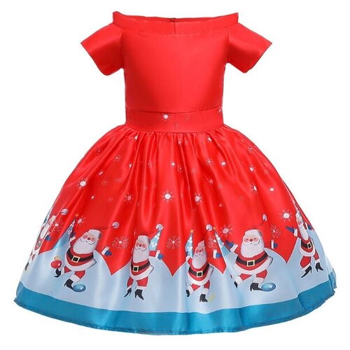 Платье нарядное, размер 140, красный
