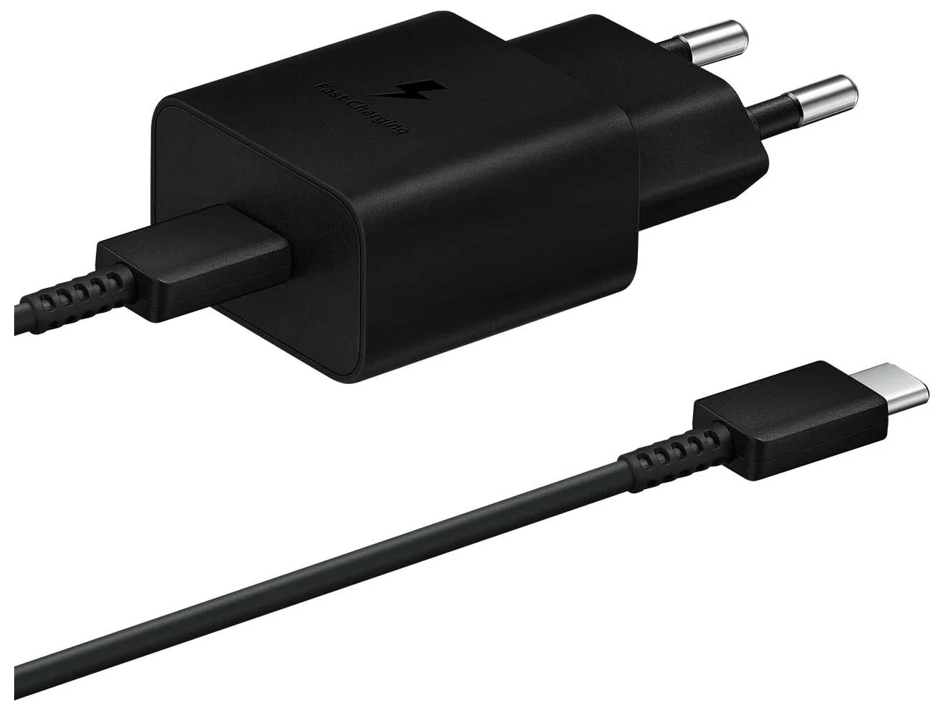 Сетевое зарядное устройство Samsung 15W Power Adapter (быстрая зарядка) EP-T1510XBEGRU с кабелем Type-C to Type-C