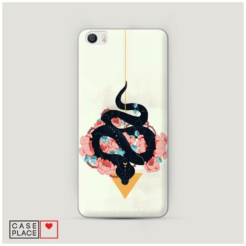 фото Чехол пластиковый xiaomi mi5 змея в розах case place