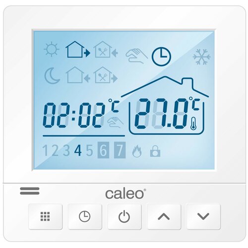 встраиваемые терморегуляторы caleo терморегулятор caleo sm930 цифровой программируемый встраиваемый 3 5 квт Терморегулятор Caleo SM930 белый термопласт