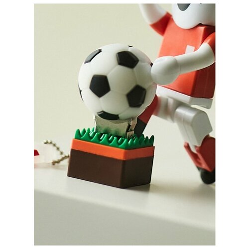 Флешка USB 2.0 16 GB, ЮСБ 16 ГБ, USB Flash Drive Football Ball, Флеш накопитель футбольный мяч, черно-белый