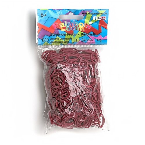 Резинки для плетения браслетов Rainbow Loom Бордовый Burgundy (B0013) резинки для плетения браслетов rainbow loom искристый каштан персидская серия b0137