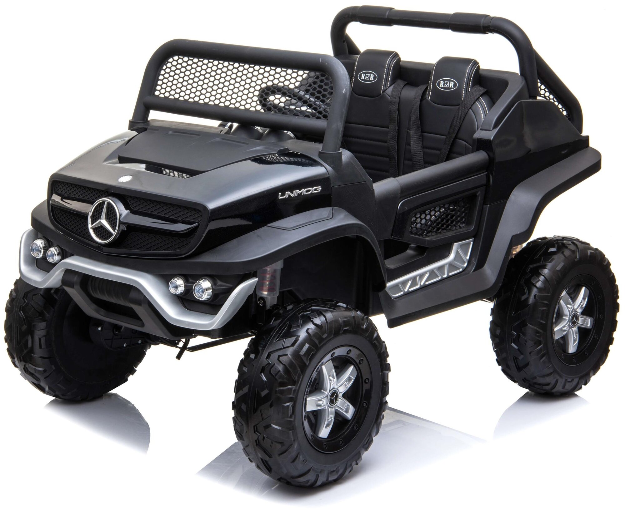 Детский электромобиль RiverToys Mercedes-Benz Unimog Concept P555BP 4WD Черный глянец