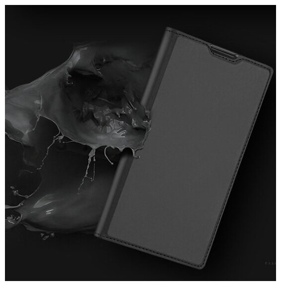 Чехол-книжка MyPads для Sony Xperia XA2 Dual водоотталкивающий с мульти-подставкой на жесткой металлической основе черный