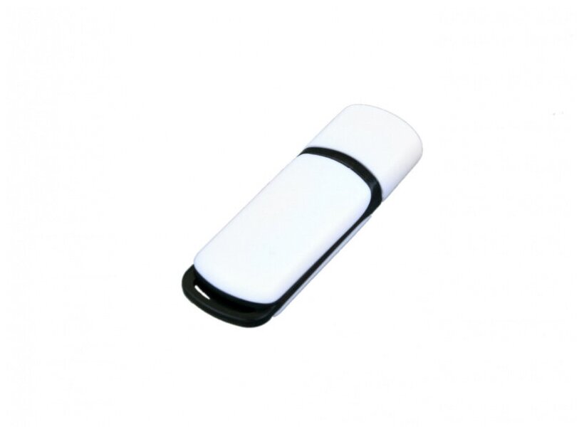 Промо флешка пластиковая с цветными вставками (64 Гб / GB USB 2.0 Черный/Black 003 флэш накопитель USBSOUVENIR 235)