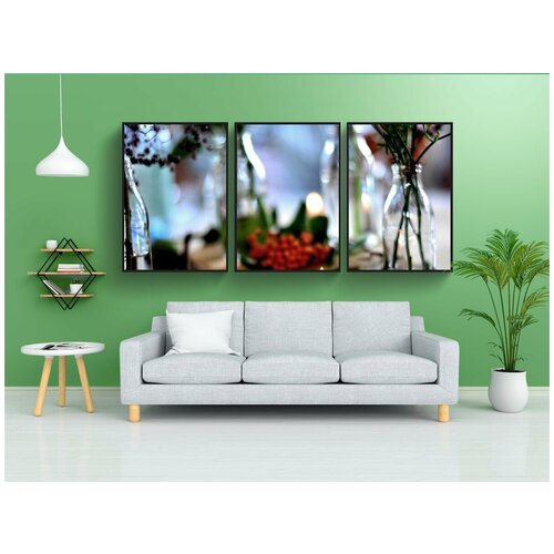 фото Набор модулных постеров для интерьера "осенние украшения, осенний, украшение стола" 60x90 см. в тубусе, без рамки lotsprints