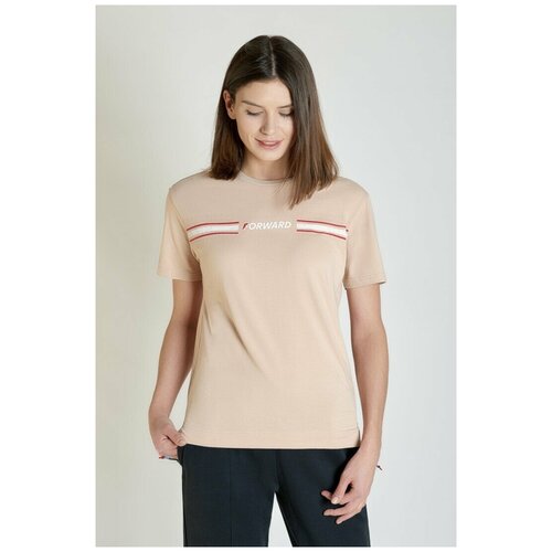 фото Футболка короткий рукав женская (бежевый) forward w14260g-ss221 l