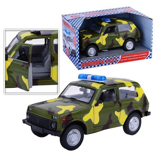 Машина Play Smart Автопарк военная, на батарейках, в коробке (9078-B) машина play smart автопарк серебристая на батарейках в коробке 9079 b