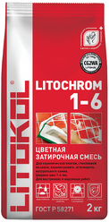 Затирка LITOKOL LITOCHROM 1-6 (литокол литохром 1-6) C.00 (белая), 2 кг