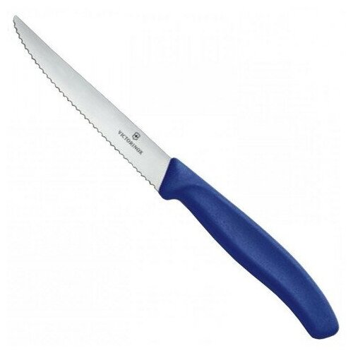 Нож Victorinox для стейка и пиццы 11 см волнистое синий (6.7232.20)