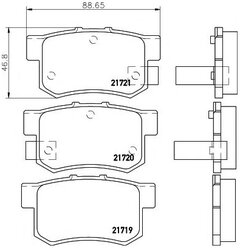 Дисковые тормозные колодки задние Mintex MDB1564 (4 шт.)