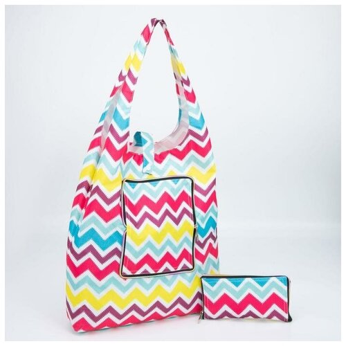 фото Сумка складная в кошелёк на кнопке, цвет разноцветный нет бренда