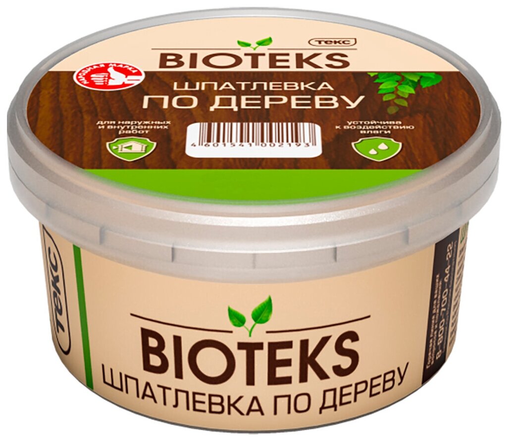 Шпатлевка по дереву BIOTEKS / Биотекс Профи белая 0,25л