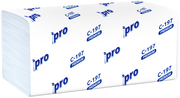 Полотенце бумажное листовое 2-сл 200 лист/уп 210х230 мм V-сложения белое PROtissue