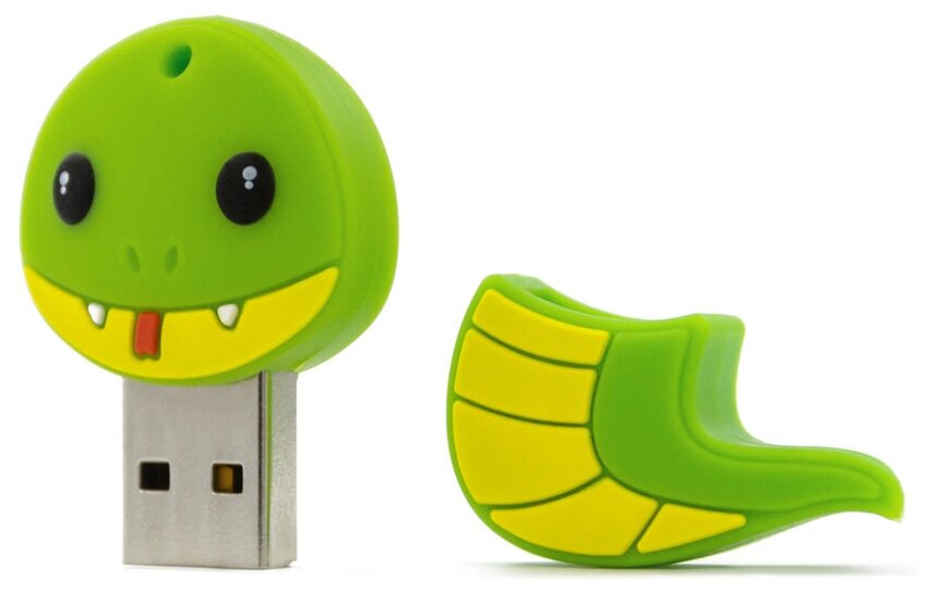 Флеш накопитель 16GB Mirex Snake, USB 2.0, Зеленый - фото №4